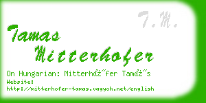 tamas mitterhofer business card